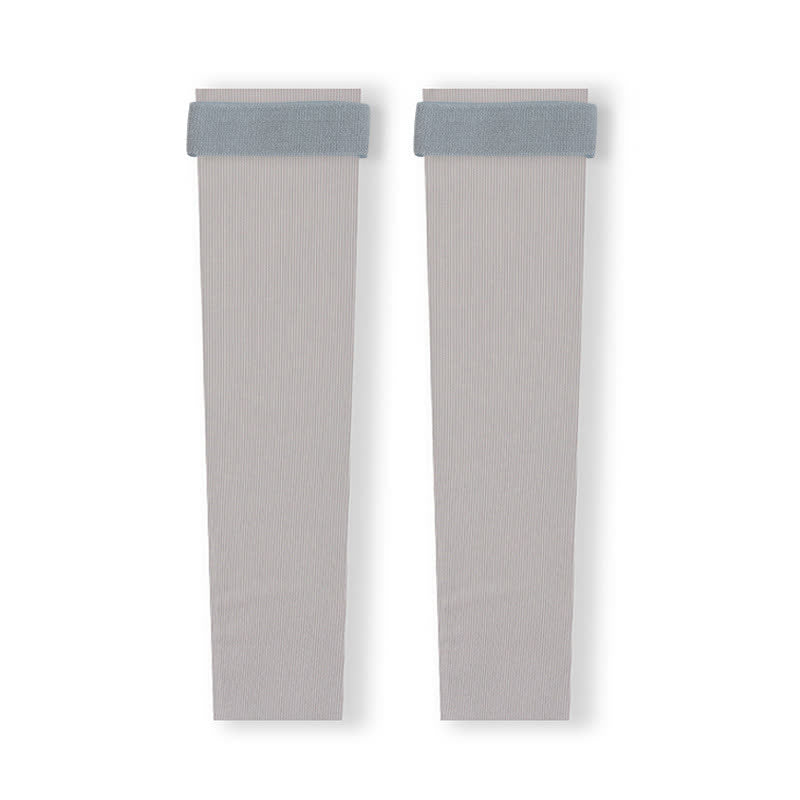 Leichte, nahtlose Beinlinge mit Riemen - Grau - XL - image 10