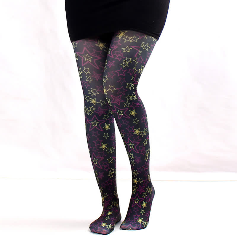 Strumpfhose mit Vintage Love-Diamant-Print - E - Einheitsgröße - image 4