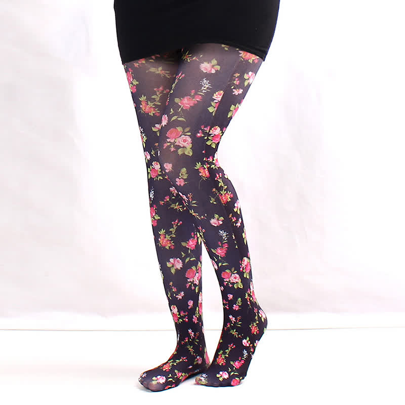 Strumpfhose mit Vintage Love-Diamant-Print - F - Einheitsgröße - image 5