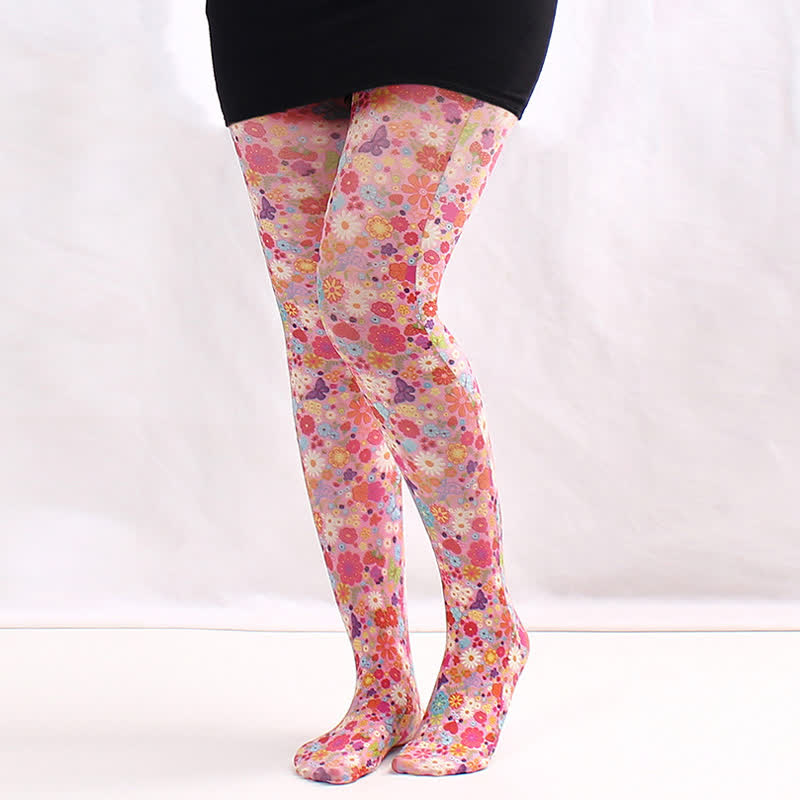 Strumpfhose mit Vintage Love-Diamant-Print - D - Einheitsgröße - image 3