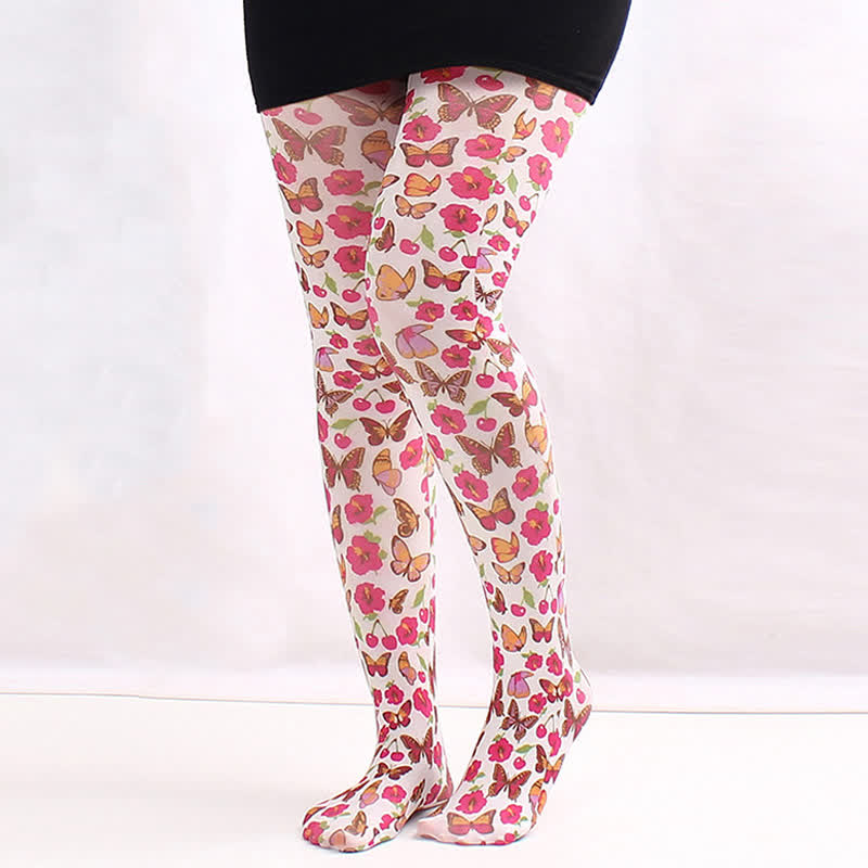 Strumpfhose mit Vintage Love-Diamant-Print - H - Einheitsgröße - image 8