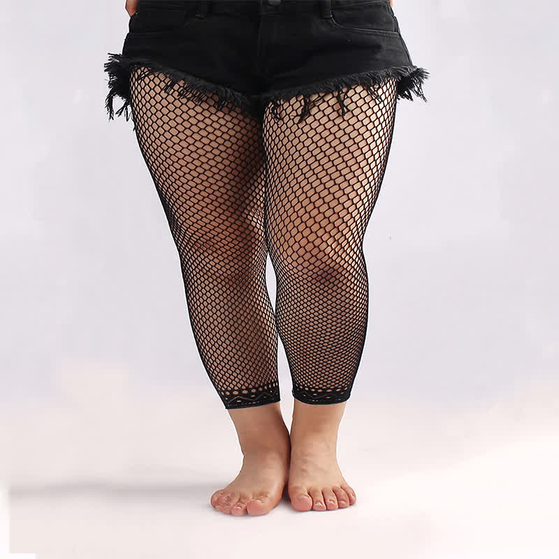 Sexy Strumpfhose aus hohlem Netzstoff in Übergröße (3 Paar) - image 0