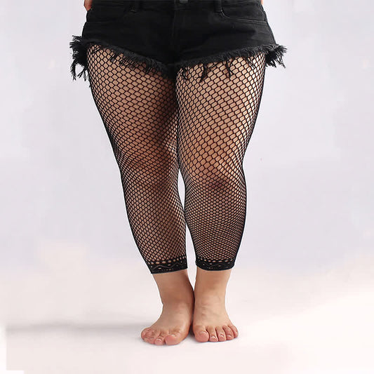 Sexy Strumpfhose aus hohlem Netzstoff in Übergröße (3 Paar) - image 0