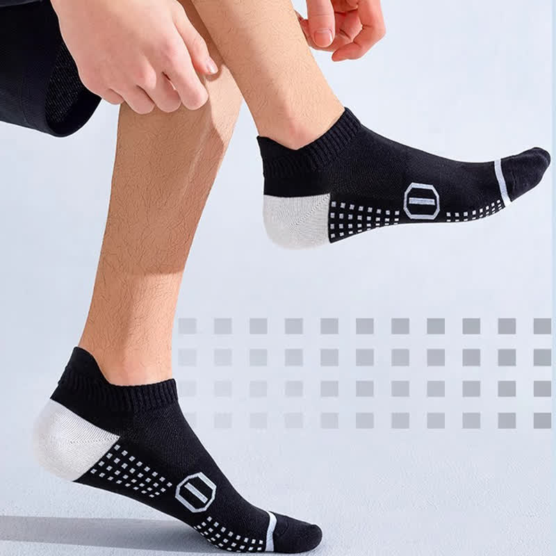 Sport-Knöchelkompressionssocken aus Baumwolle mit Grafikdruck (6 Paar)