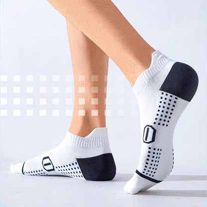 Sport-Knöchelkompressionssocken aus Baumwolle mit Grafikdruck (6 Paar)