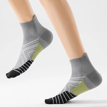 Schnelltrocknende, dünne Lauf-Kompressionssocken mit Knöchelschutz (5 Paar)