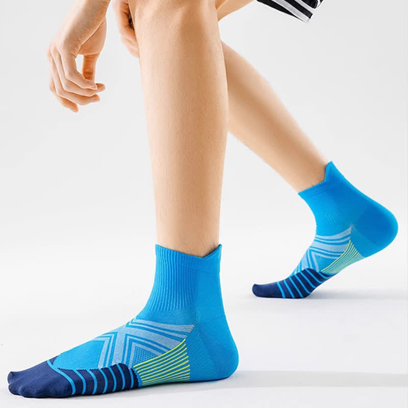 Schnelltrocknende, dünne Lauf-Kompressionssocken mit Knöchelschutz (5 Paar)