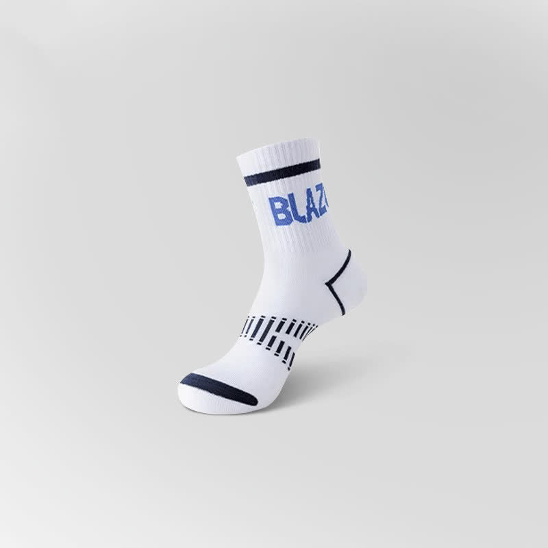 Sport-Kompressionssocken mit Buchstabendruck (5 Paar)