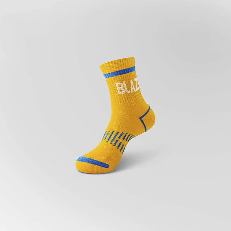 Sport-Kompressionssocken mit Buchstabendruck (5 Paar)