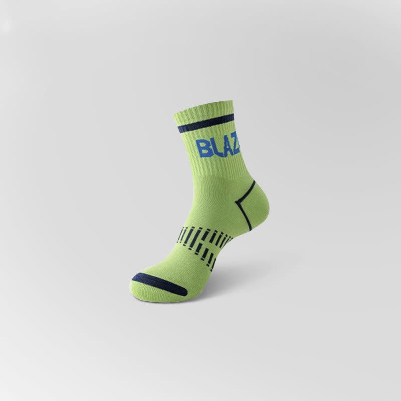 Sport-Kompressionssocken mit Buchstabendruck (5 Paar)