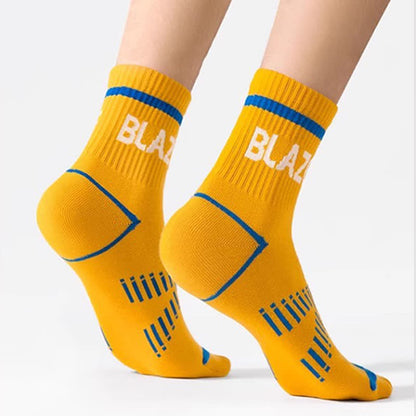 Sport-Kompressionssocken mit Buchstabendruck (5 Paar)