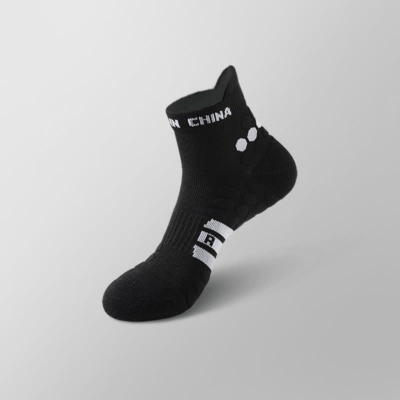 Rutschfeste Sport-Knöchelkompressionssocken aus Baumwolle (4 Paar) - Schwarzweiß - EU39-44 (US6-10) - image 8