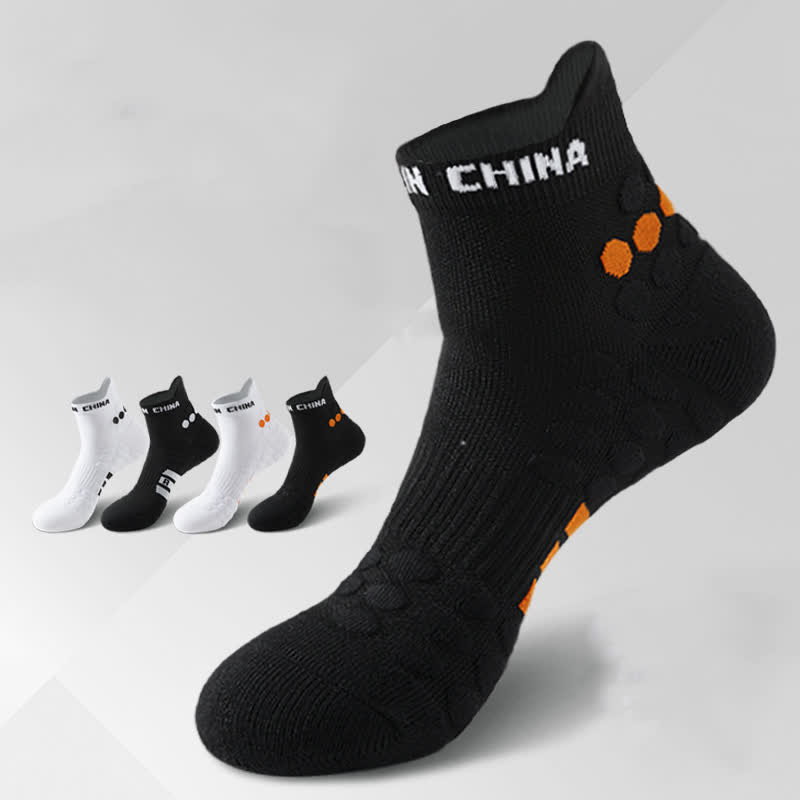 Rutschfeste Sport-Knöchelkompressionssocken aus Baumwolle (4 Paar)