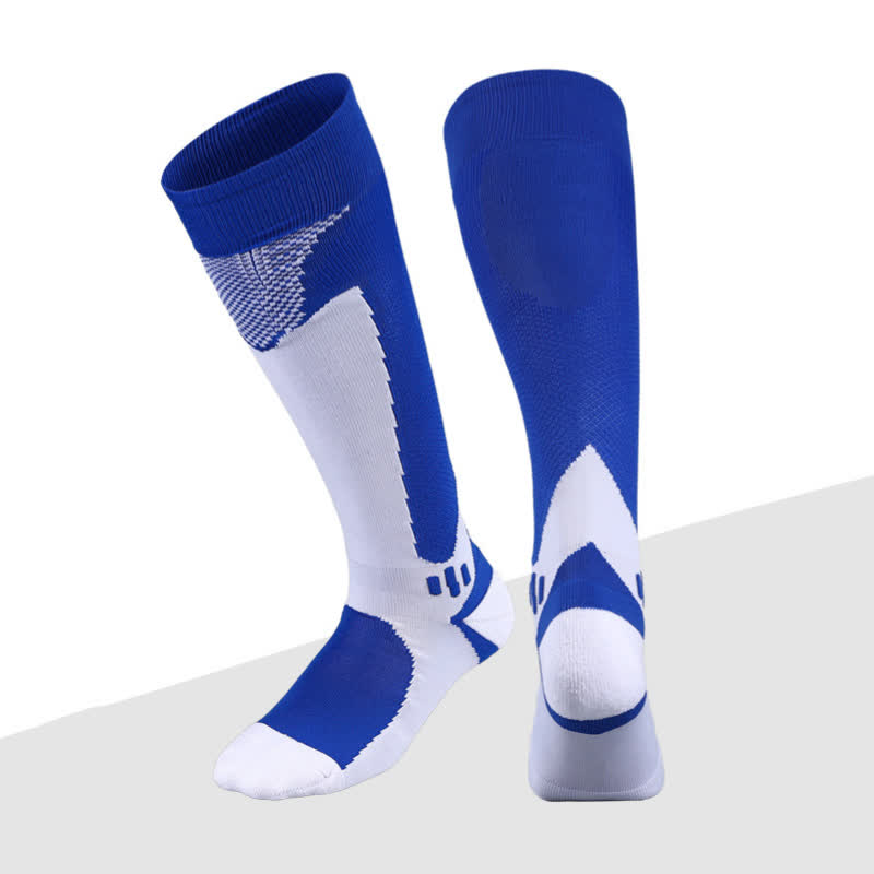 Fußball-Sport-Kompressions-Kniestrümpfe (6 Paar) - Blau - EU38-45 (US5-11) - image 5
