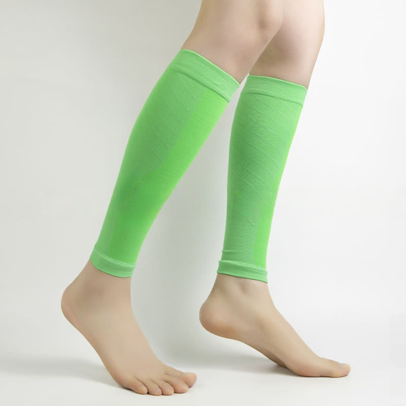 Einfarbige Sport-Wadenkompressionsärmel - Grün - XL - image 2
