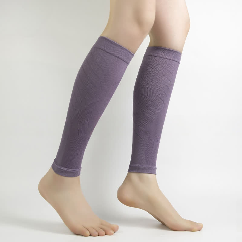Einfarbige Sport-Wadenkompressionsärmel - Lila - XL - image 8