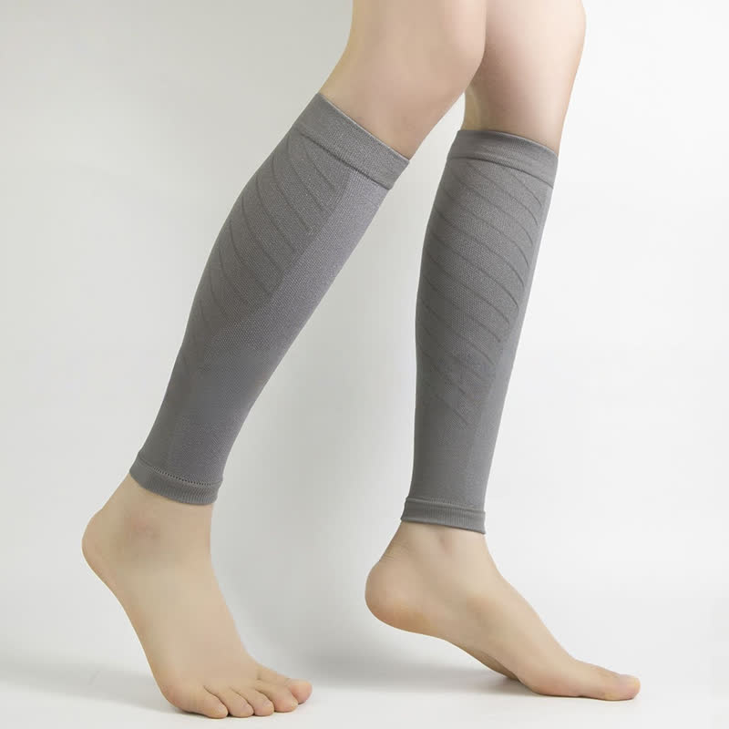 Einfarbige Sport-Wadenkompressionsärmel - Grau - XL - image 10