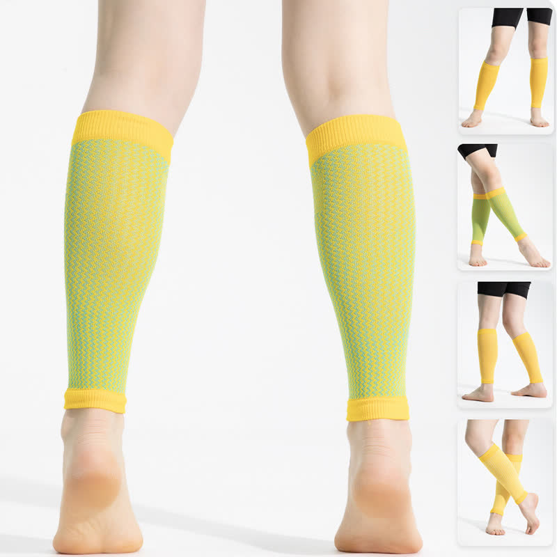 Sportliche Wadenkompressionsärmel mit Kontrastbesatz - image 11