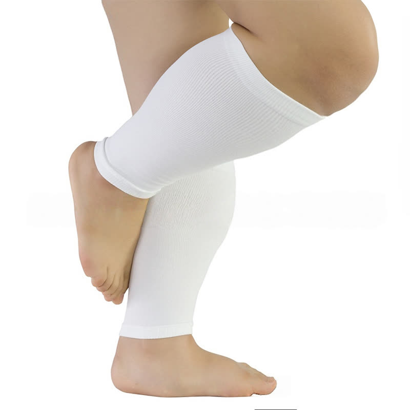 Wadenkompressionsstrümpfe in Übergröße, einfarbig - Weiß - 5XL - image 3