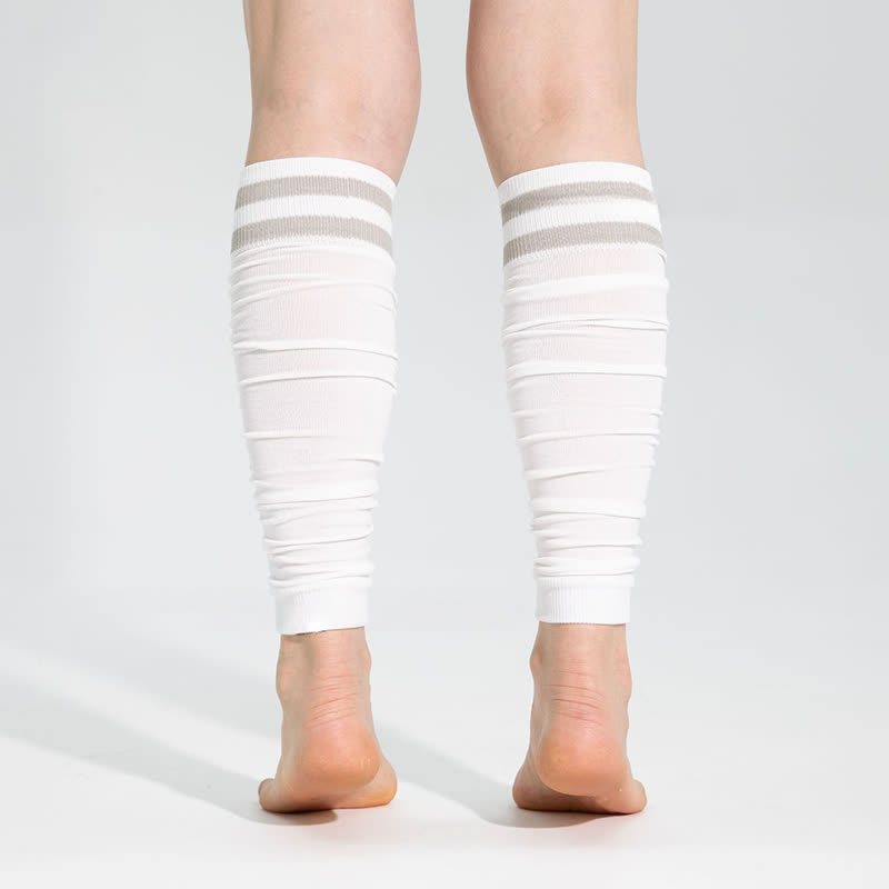 Gerüschte Kompressions-Wadenstulpen mit Doppelstreifen - image 8