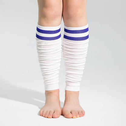 Gerüschte Kompressions-Wadenstulpen mit Doppelstreifen - Blau - Einheitsgröße - image 9