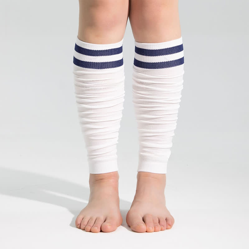 Gerüschte Kompressions-Wadenstulpen mit Doppelstreifen - Marineblau - Einheitsgröße - image 13