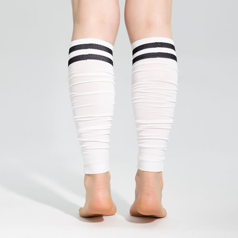 Gerüschte Kompressions-Wadenstulpen mit Doppelstreifen - image 5