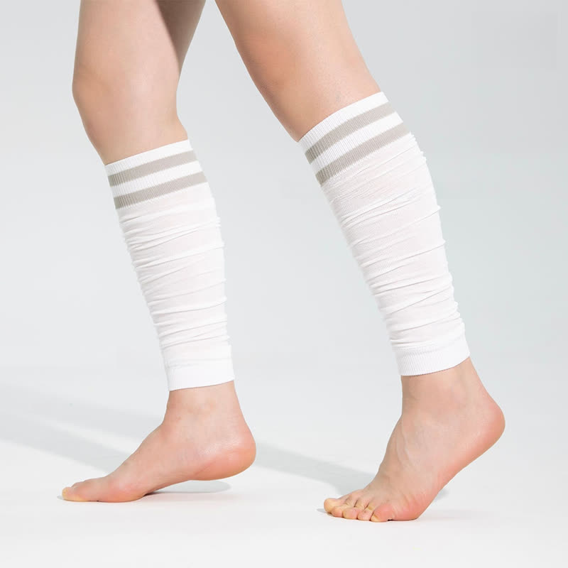 Gerüschte Kompressions-Wadenstulpen mit Doppelstreifen - image 7