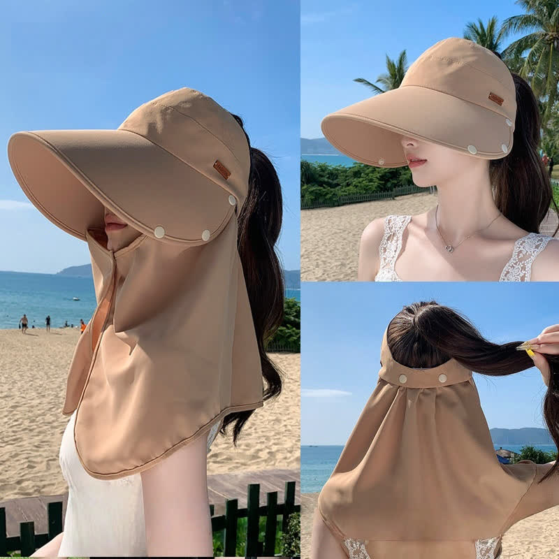 Outdoor-Sonnenhut mit Visier und abnehmbarer Nackenklappe - image 4