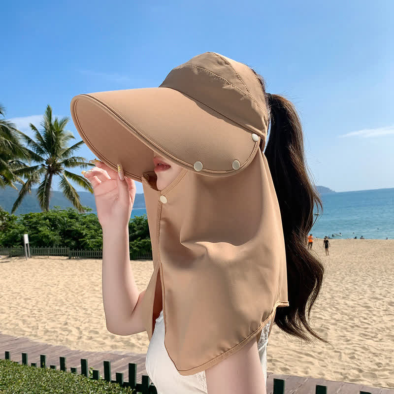 Outdoor-Sonnenhut mit Visier und abnehmbarer Nackenklappe - image 5