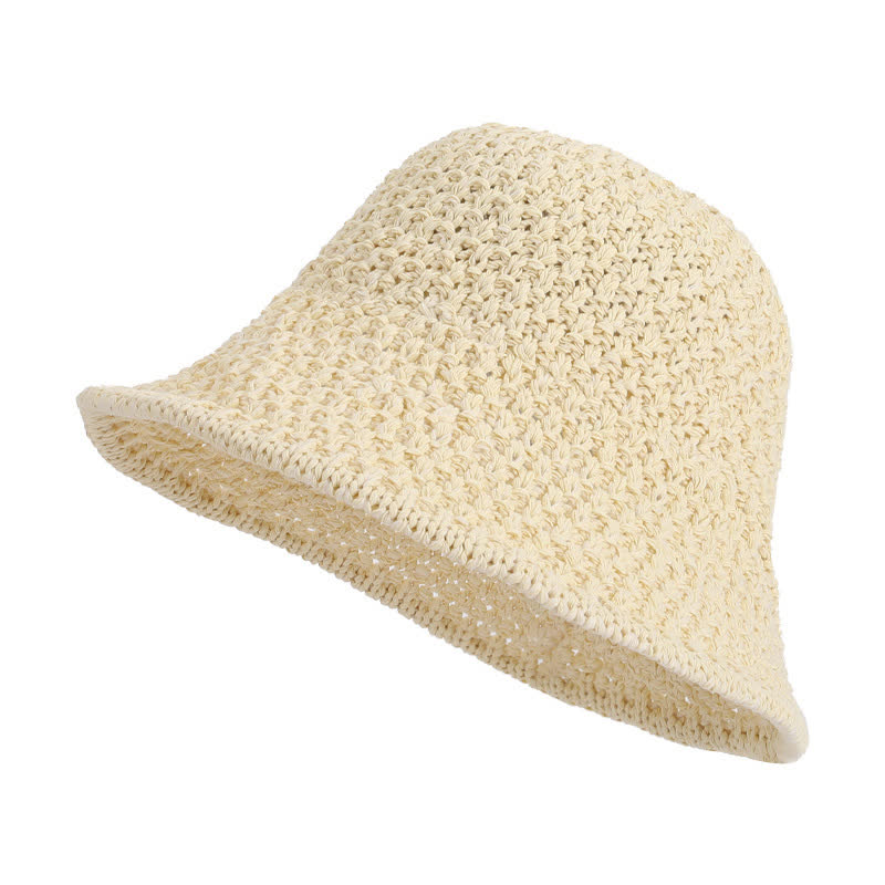 Handgewebter Strohhut mit Sonnenschutz - Beige - Einheitsgröße - image 5