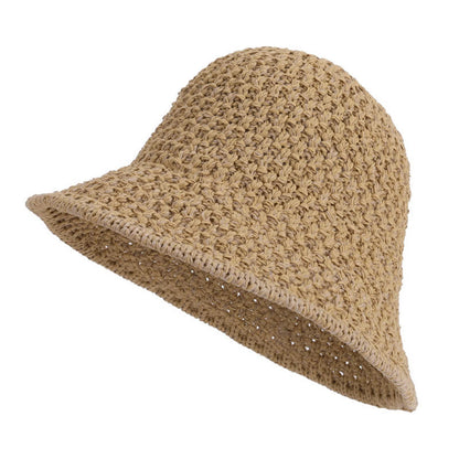 Handgewebter Strohhut mit Sonnenschutz - Khaki - Einheitsgröße - image 2