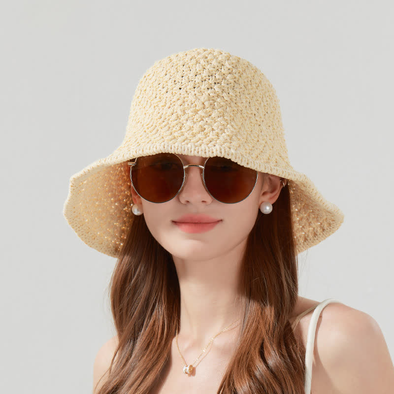 Handgewebter Strohhut mit Sonnenschutz - image 4