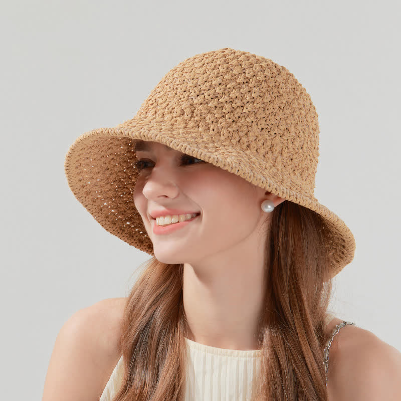 Handgewebter Strohhut mit Sonnenschutz - image 1