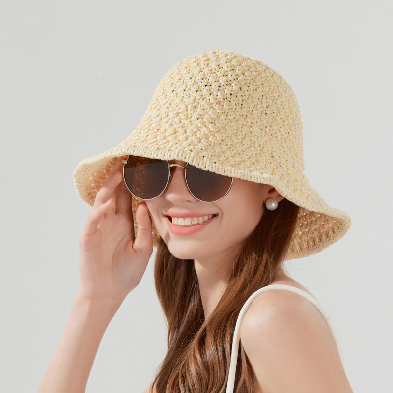 Handgewebter Strohhut mit Sonnenschutz - image 3