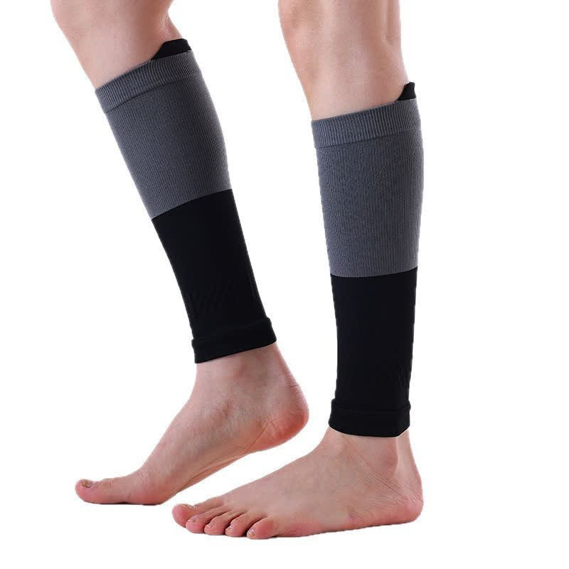 Colorblock Sports Running Kompressions-Wadenmanschetten (3 Paar) - Schwarz&Grau - Einheitsgröße - image 8