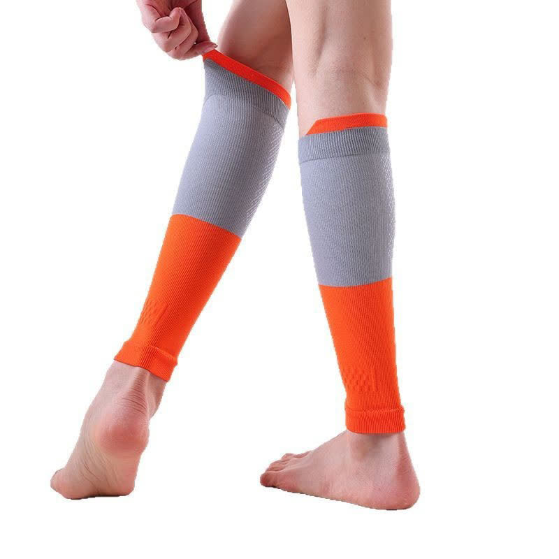 Colorblock Sports Running Kompressions-Wadenmanschetten (3 Paar) - Orange&Grau - Einheitsgröße - image 6