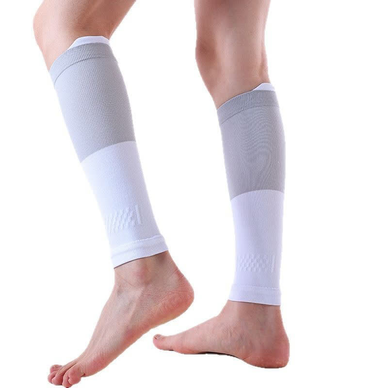 Colorblock Sports Running Kompressions-Wadenmanschetten (3 Paar) - Weiß&Grau - Einheitsgröße - image 7