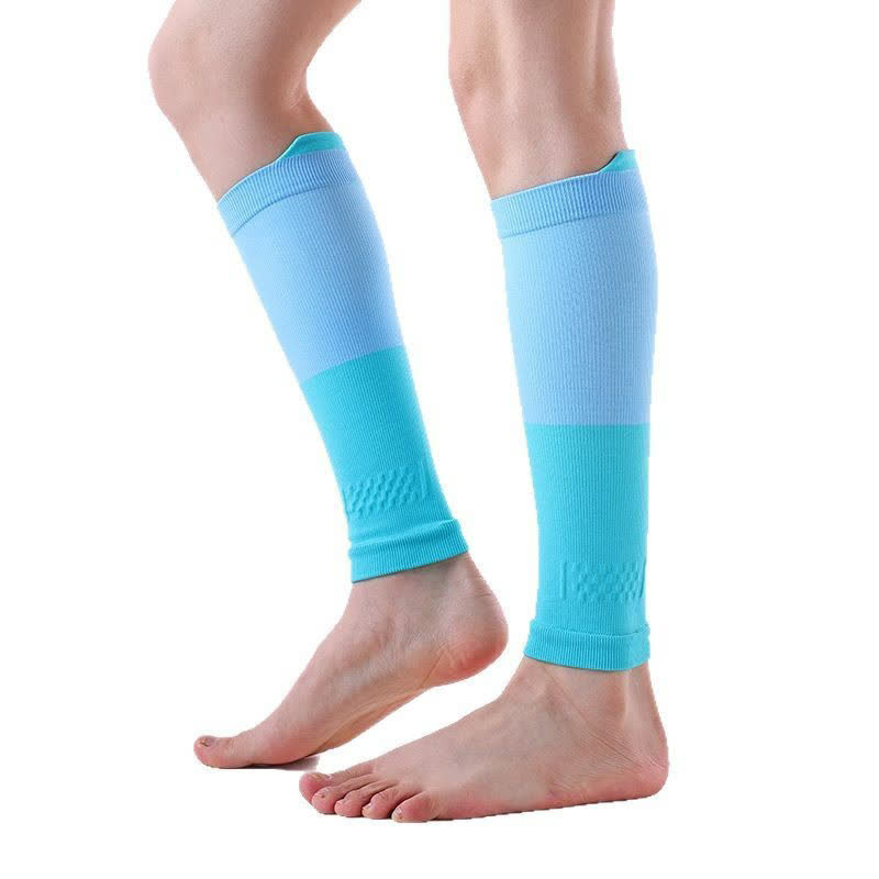 Colorblock Sports Running Kompressions-Wadenmanschetten (3 Paar) - Grün&Blau - Einheitsgröße - image 1