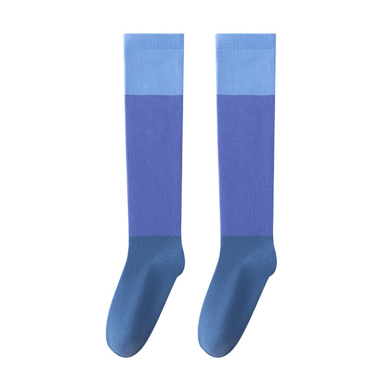Sport-Kompressionssocken mit Farbverlauf und Blockfarben (4 Paar) - Blau - EU35-41 (US3-7,5) - image 3