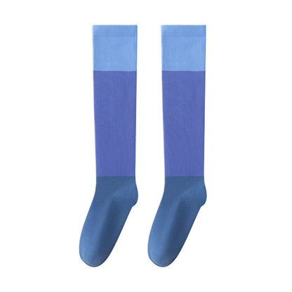 Sport-Kompressionssocken mit Farbverlauf und Blockfarben (4 Paar) - Blau - EU35-41 (US3-7,5) - image 3