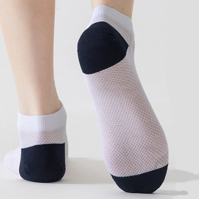 Rutschfeste, atmungsaktive Söckchen aus Mesh mit Fersenpartie (6 Paar)