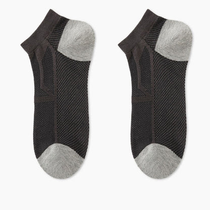 Rutschfeste, atmungsaktive Söckchen aus Mesh mit Fersenpartie (6 Paar)