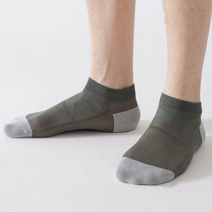 Rutschfeste, atmungsaktive Söckchen aus Mesh mit Fersenpartie (6 Paar)