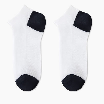 Rutschfeste, atmungsaktive Söckchen aus Mesh mit Fersenpartie (6 Paar)