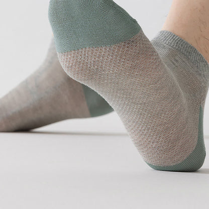 Rutschfeste, atmungsaktive Söckchen aus Mesh mit Fersenpartie (6 Paar)