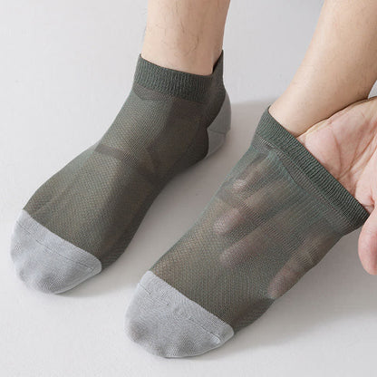 Rutschfeste, atmungsaktive Söckchen aus Mesh mit Fersenpartie (6 Paar)