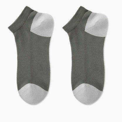 Rutschfeste, atmungsaktive Söckchen aus Mesh mit Fersenpartie (6 Paar)