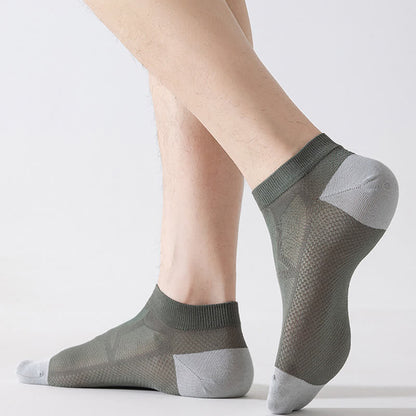 Rutschfeste, atmungsaktive Söckchen aus Mesh mit Fersenpartie (6 Paar)