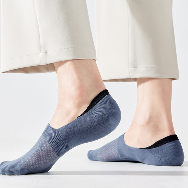 Rutschfeste Silikon-Fersensocken aus Mesh-Baumwolle (7 Paar)